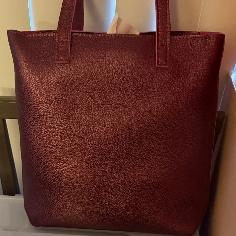 Portland Leather Goods - Full Size Cross Body zipper - ultraviolet - Picture 4 of 10